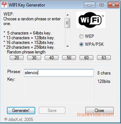 Wifi Key Generator software, free download